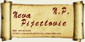 Neva Pijetlović vizit kartica